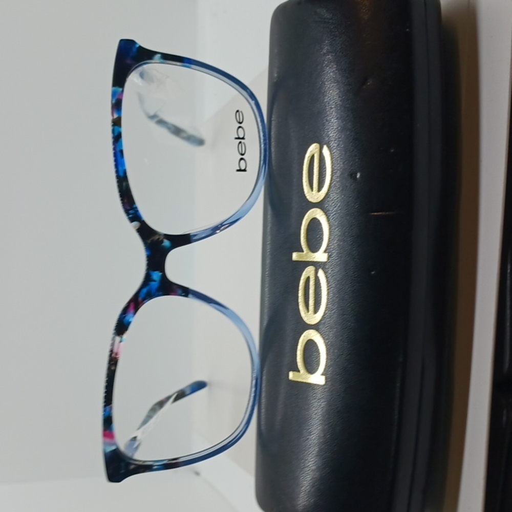 bebe Blue Floral Cat-Eye Glasses